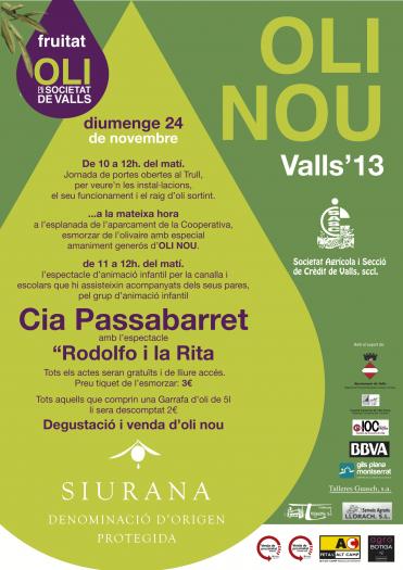&nbsp;Activitats per celebrar la FESTA DE L'OLI NOU