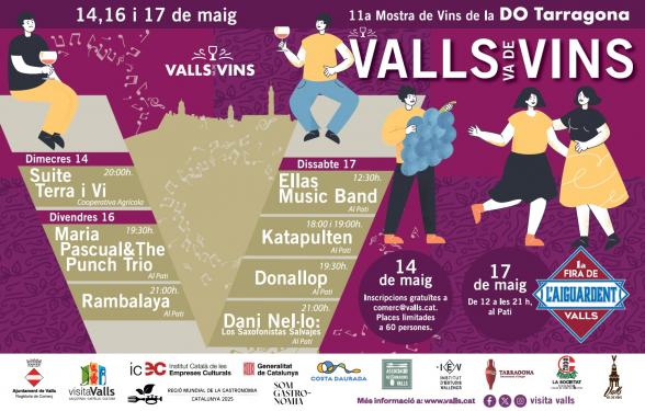 La Músic Valls Va de Vins 2025 arriba amb record de cellers i més grups i propostes que mai